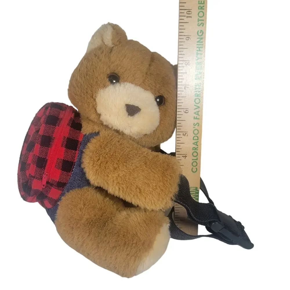 1986 Teddy Bear Plush Belt Shoulder Bag Fanny Pack Collectible Musical Wind-Up